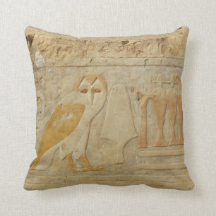 Alter Hieroglyphe Ägyptens ägyptischer Eulen-Got Kissen