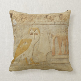 Alter Hieroglyphe Ägyptens ägyptischer Eulen-Gott Kissen
