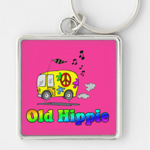 Alter Hippie-Bus Schlüsselanhänger