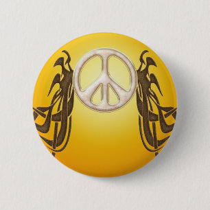 Alter Hippie-Friedensknopf Button
