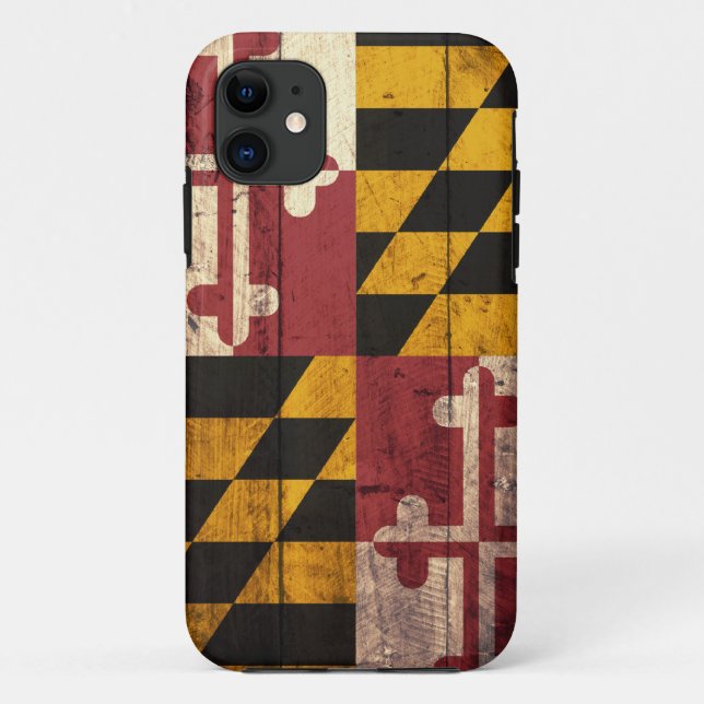 Alter hölzerner Maryland-Flagge iPhone 5 Fall Case-Mate iPhone Hülle (Rückseite)