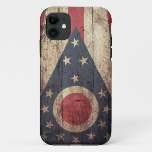 Alter hölzerner Ohio-Flagge iPhone 5 Fall 11 Hülle