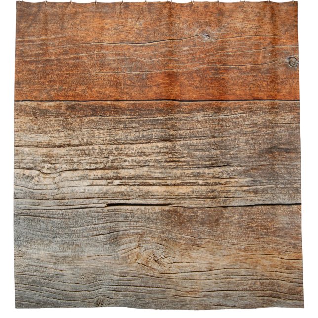 Alter Holzzaun. Holzpalisade. Bretter Duschvorhang (Vorderseite)