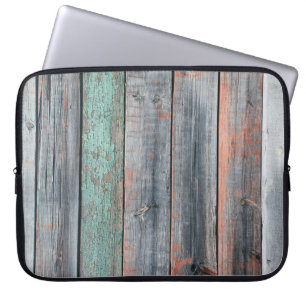 Alter Holzzaun in verschiedenen Farben, Trend Laptopschutzhülle