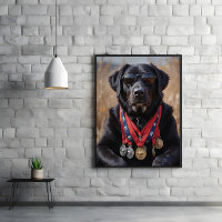 Alter Hund, große Medaillen, größere Legende