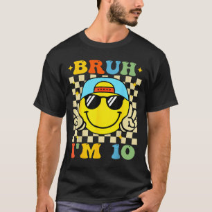 Alter ich bin 10 Jahre alt Blau Geburtstag Jungen T-Shirt