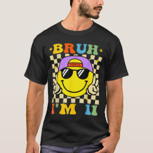 Alter ich bin 11 Jahre alt lila Geburtstag Jungen T-Shirt