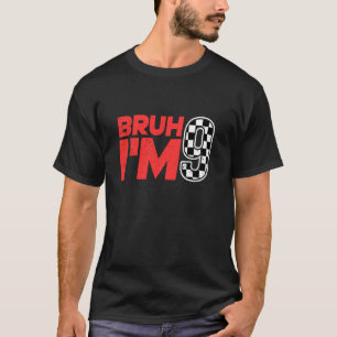 Alter ich bin 9 Kariert 9. Geburtstag 9 Jahre alte T-Shirt