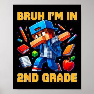 Alter ich bin in der 2. Klasse Dabbing Jungen Kids Poster