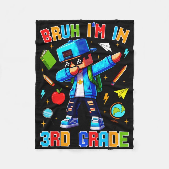 Alter ich bin in der 3. Klasse Dabbing Lustiger Ga Fleecedecke (Vorderseite)