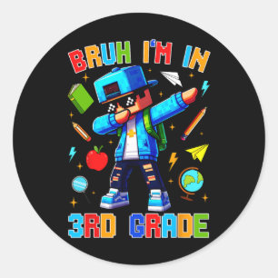 Alter ich bin in der 3. Klasse Dabbing Lustiger Ga Runder Aufkleber