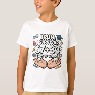 Alter ich habe 67+33 Schultage überlebt 100. Schul T-Shirt