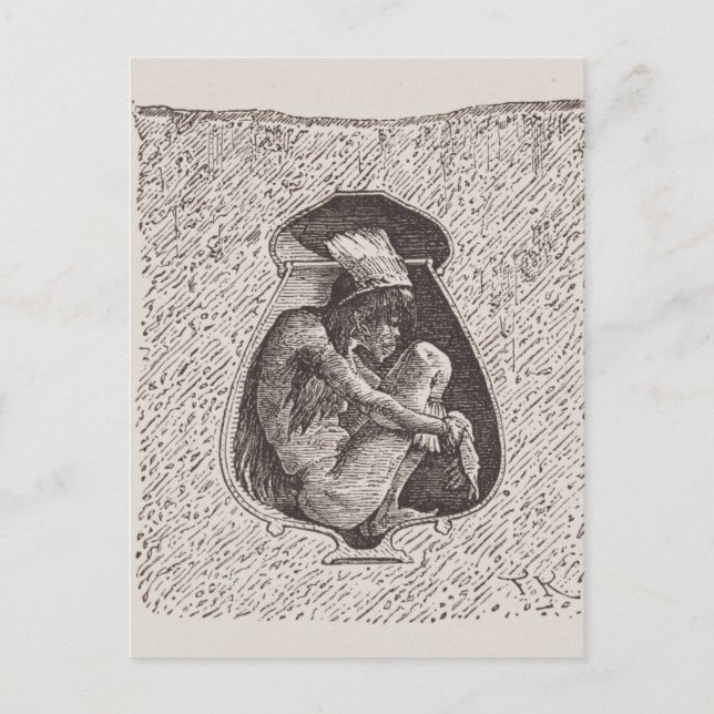 Alter indischer Friedhof Postkarte (Vorderseite)