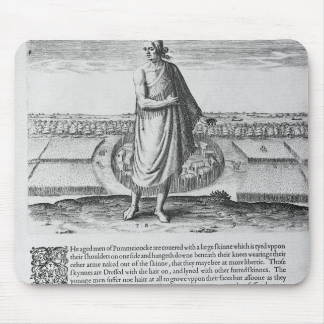 Alter indischer Mann in seinem Winter-Kleid Mousepad (Vorne)