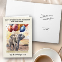 Alter ist irrelephant Elephant Funny Birthday