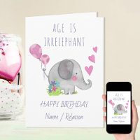 Alter ist irrelephant Süßer Elefant Lustiger Gebur