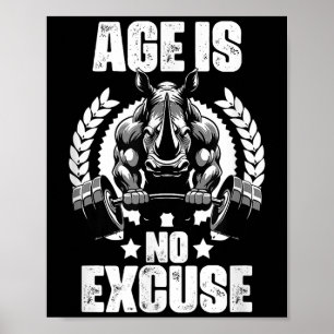 Alter ist keine Entschuldigung Rhinoceros Weightli Poster
