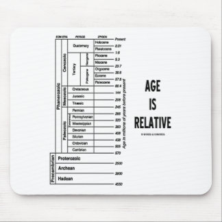 Alter ist relativ (geologischer ZeitSpaß) Mousepad