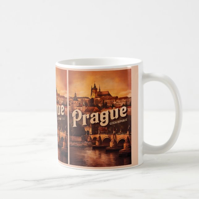 alter Jahrgang Reiseprague tschechische Staatsgesc Kaffeetasse (Rechts)