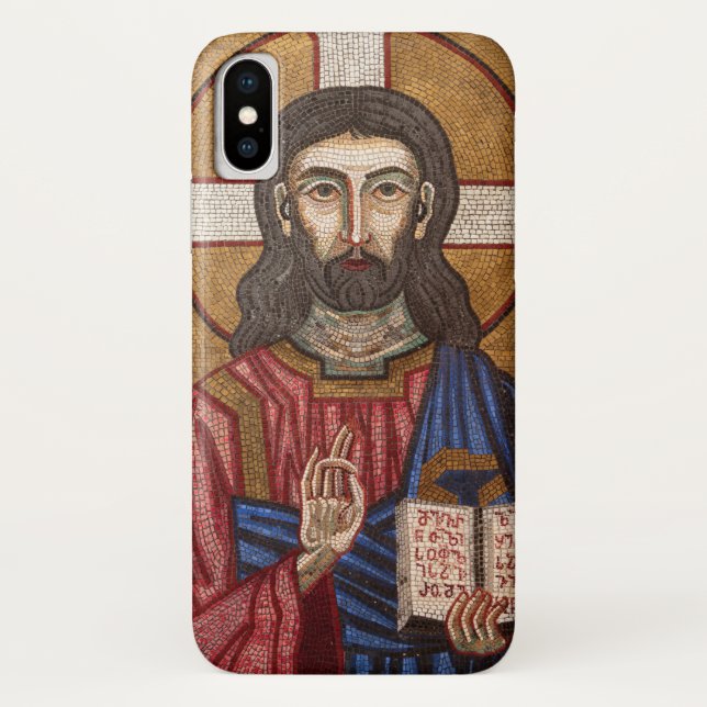 Alter Jesus Mosaik Case-Mate iPhone Hülle (Rückseite)