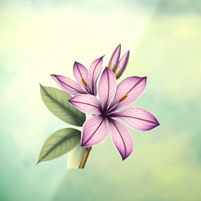 Alter Krokus Fensteraufkleber (Blatt 3)