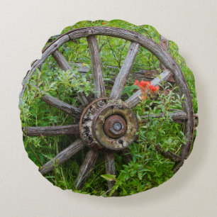 Alter Lastwagen drehen herein historische Rundes Kissen