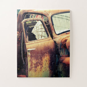 Alter Lastwagen Rostlaube Vintage Übergröße Puzzle