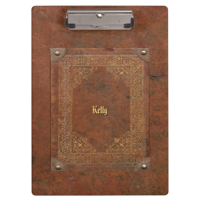 Alter Lederlook (anpassbar) Klemmbrett (Vorderseite)