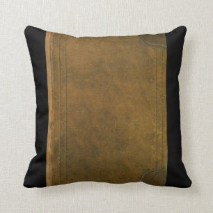 alter lederner Bucheinband Kissen