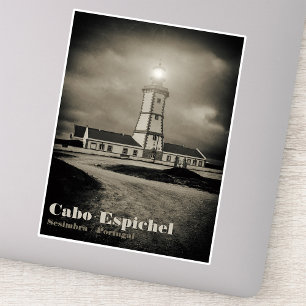 Alter Leuchtturm in einer Sturmnacht Aufkleber