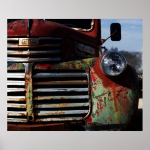 Alter LKW-Grill Poster