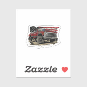 Alter LKW-Lieferwagen, Vintag Aufkleber