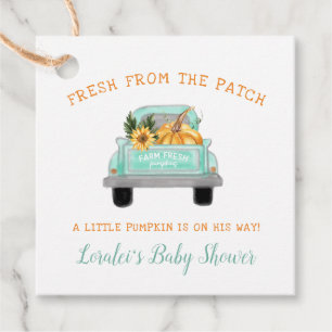 Alter LKW mit Pumpkin Fall Kinderdusche Geschenkanhänger