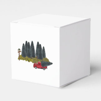 Alter LKW mit Weihnachtsbaum Geschenkschachtel