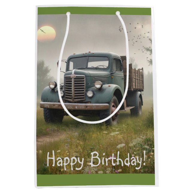 Alter LKW Mittlere Geschenktüte (Vorderseite)