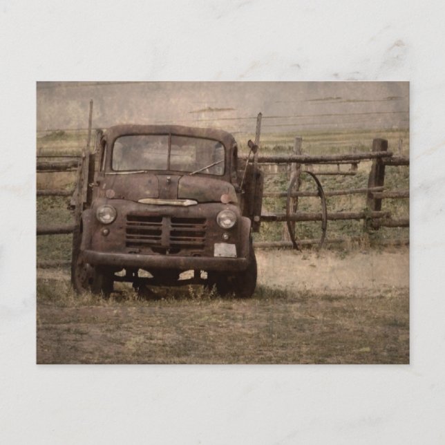 Alter LKW Postkarte (Vorderseite)