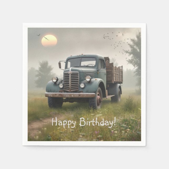 Alter LKW Serviette (Vorderseite)