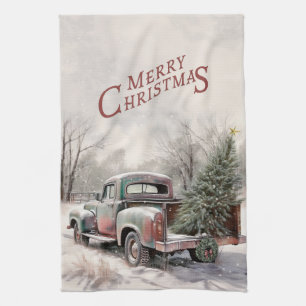 Alter LKW Weihnachtsbaum Küchentücher