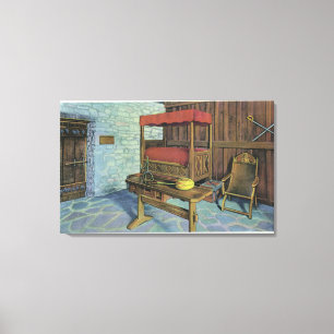 Alter Lombardei-Pappel-Baum und französisches Leinwanddruck