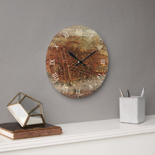 Alter Luftplan, Stadt San Francisco, Kalifornien Große Wanduhr