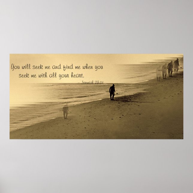 alter Mann am Strand — Vers Poster (Vorne)