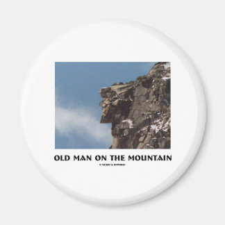 Alter Mann auf dem Berg (optische Illusion) Magnet