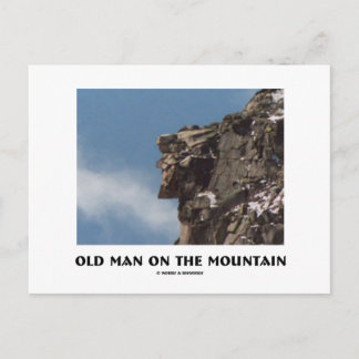Alter Mann auf dem Berg (optische Illusion) Postkarte