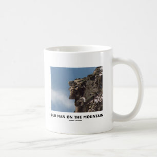 Alter Mann auf dem Berg (optische Täuschung) Tasse