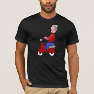 Alter Mann auf einem T - Shirt der Roller-Männer