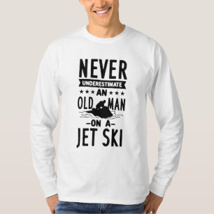 Alter Mann auf Jet Ski T-Shirt