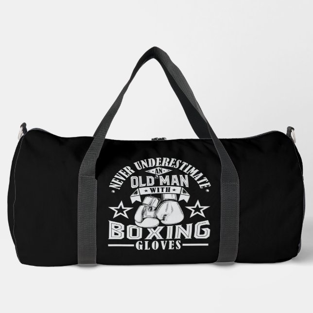 Alter Mann Boxhandschuhe  Duffle Bag (Vorderseite)