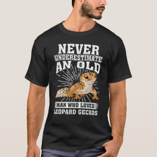 Alter Mann, der Leopard Gecko Liebe T-Shirt