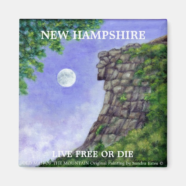ALTER MANN DES BERGES New Hampshire Art Magnet 2 (Vorne)