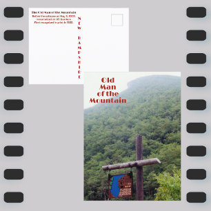 Alter Mann des Berges New Hampshire Fotografie Postkarte